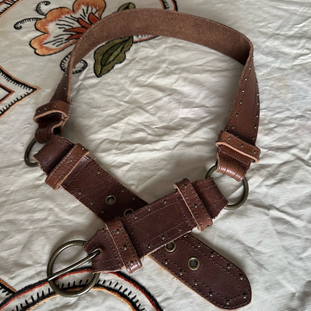 Brown Leather belt - 38 inch